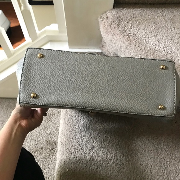 Pebble Gray Leather Satchel - Picture 8 of 8